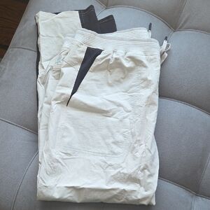 Free People Movement Cream and Black Pants